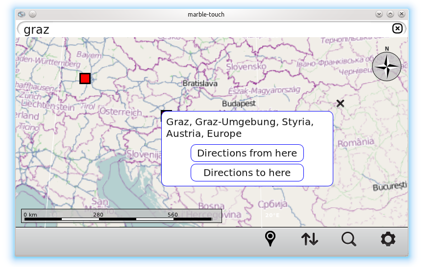 Marble-touch interface.