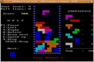 Original Tetris unter Ubuntu mit Dosbox
